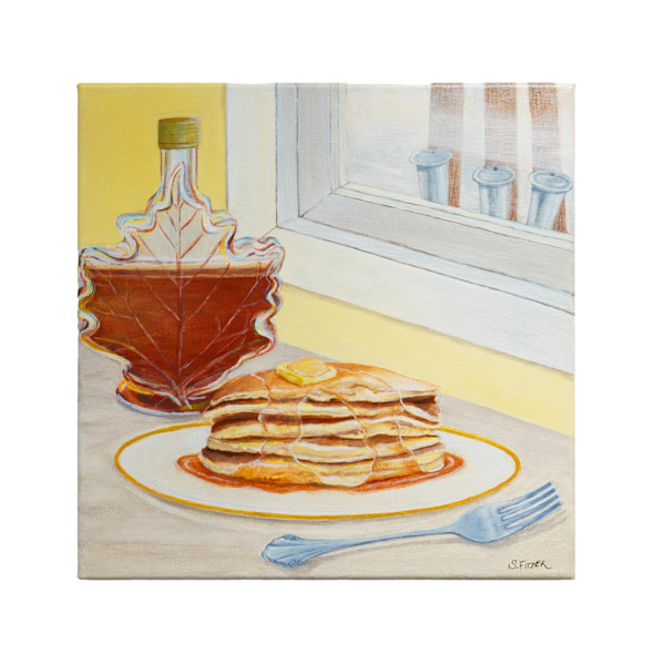 Sunday's Best  (Pancakes and syrup) by Susan Fitzer, Image 1.