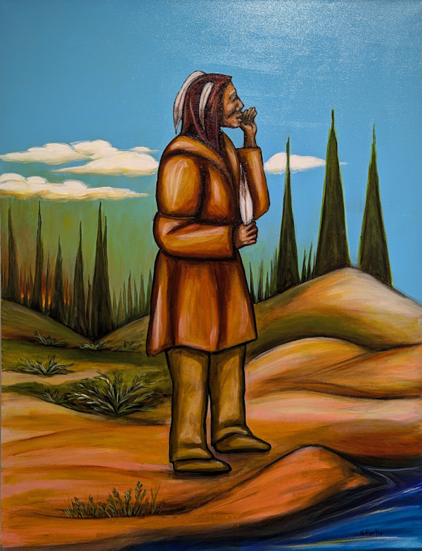 In the Beginning- Assababich (Triptych Panel 1) by Nathalie Bertin