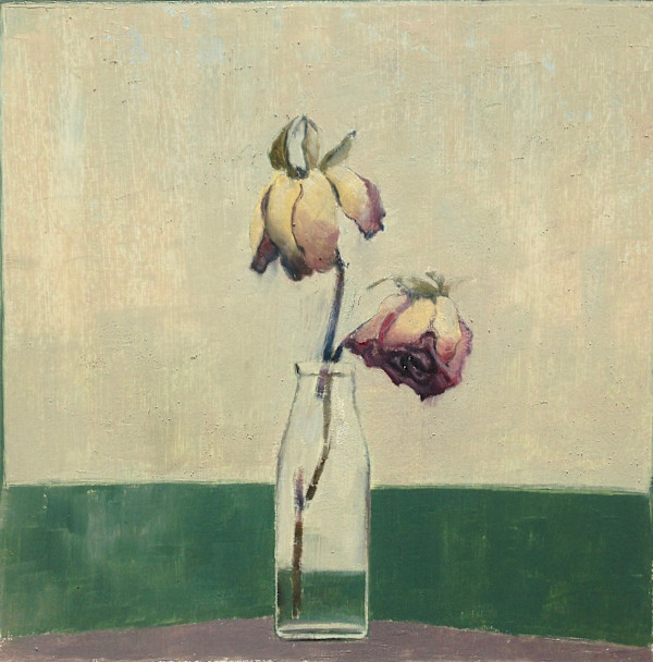 Two Roses Facing Down by Jay Wu