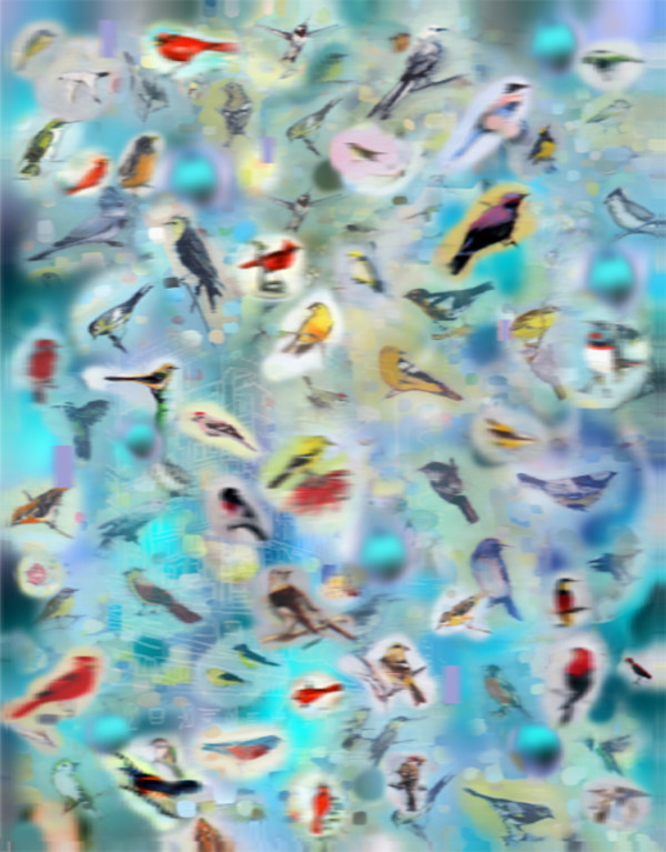 Floating World/Birds I by Mary Ann Strandell