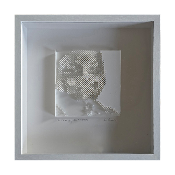 in memory of SEAN HARRIS (white) hand size by Kris Campbell