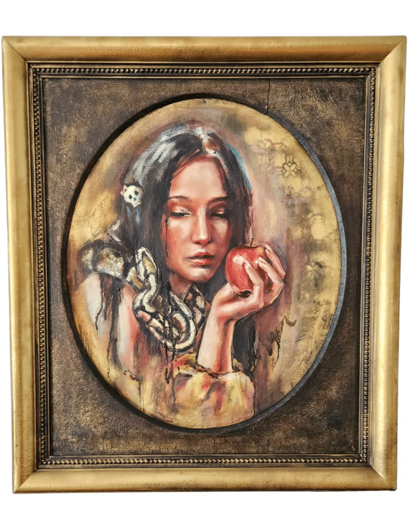 Bad Apples Like Us With Bespoke Antique Frame by Sara Leger - Cherry Bomb Studio