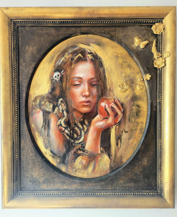 Bad Apples Like Us With Bespoke Antique Frame by Sara Leger
