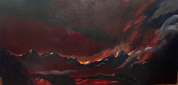 Lamentation for Lost Landscape - Panel 39 + 40 by Gordon RINTOUL