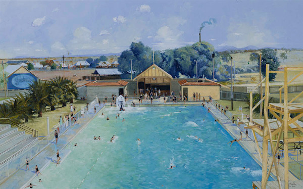 The Baths from a 1930s photograph by O Hatherley by Phillip POMROY