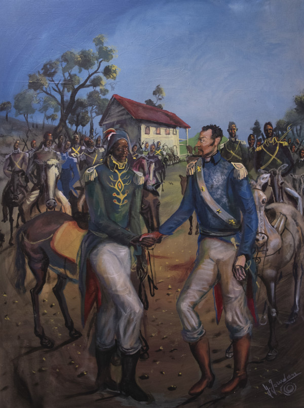 Meeting Between Dessalines and Petion by Guy Jourdan