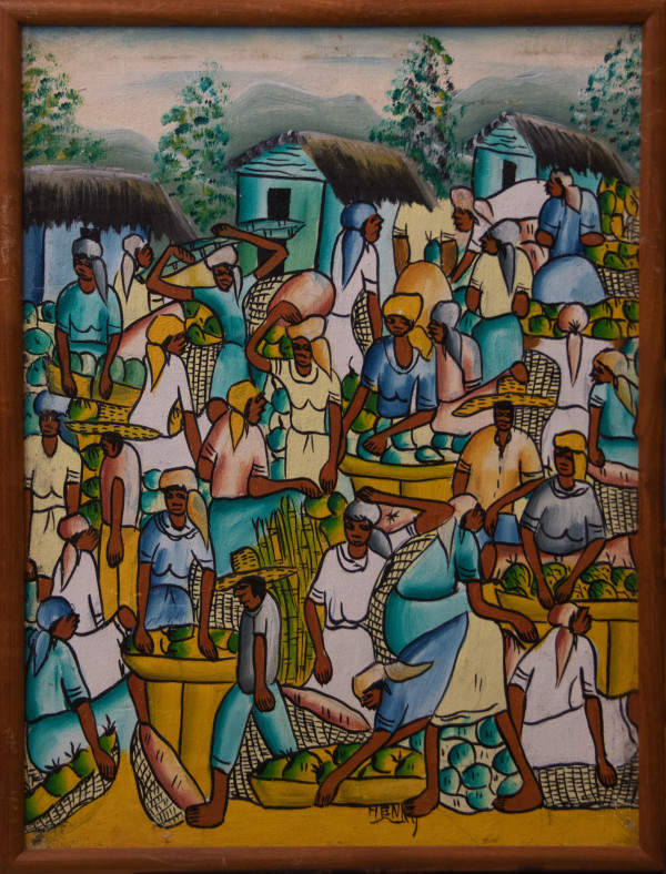 Busy Market Place by Henry