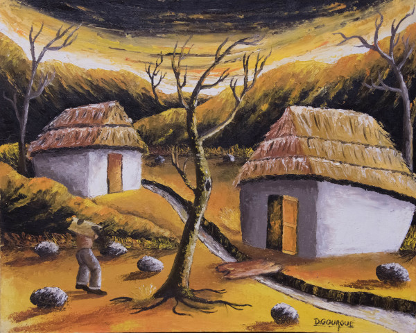 Little House and Figure by Decourcelle Gourgue