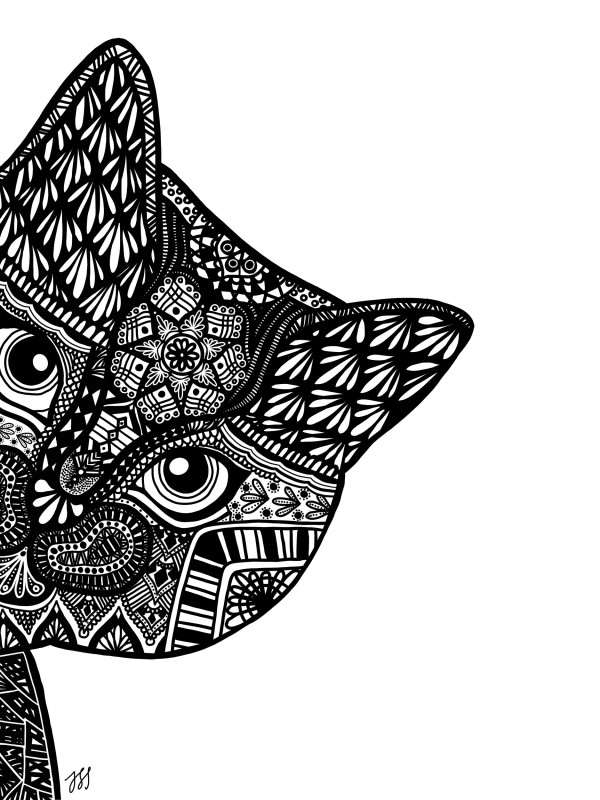 Peek a Boo Kitty by Rising Moon Studio