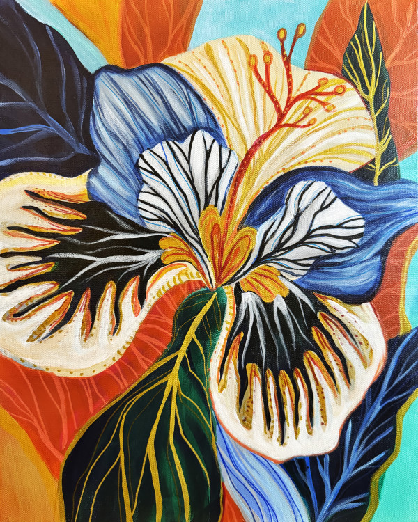 Pansies study 2 by Rising Moon Studio