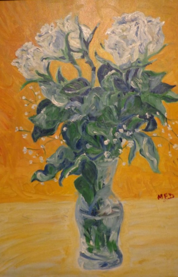 Diane's White Roses by MFDArtist