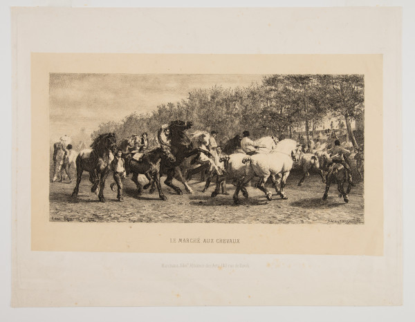 Le Marche aux Chevaux by Jules-Jacques Veyrassat