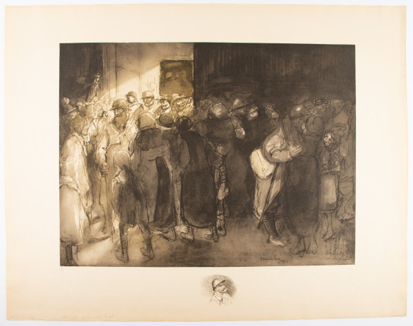 Soliders Arriving at the Gare de l'est Station by Theophile Steinlen