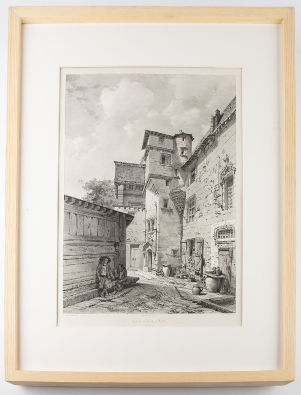 Cour de la Psalette a Nates, Bretagne by Adrien Dauzats