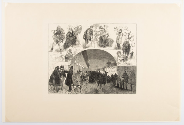 Paris: La Foire aux entrennes aux boulevards (Paris: The Fair Amongst the Boulevards at New Year's) by Alphonse Louis Felix Tauxier