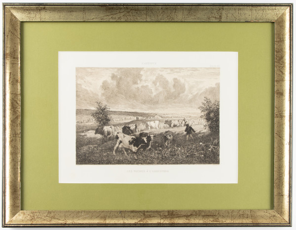 Les Vaches a l'Abreuvoir (Cows to the Watering-Hole) by Jules-Jacques Veyrassat