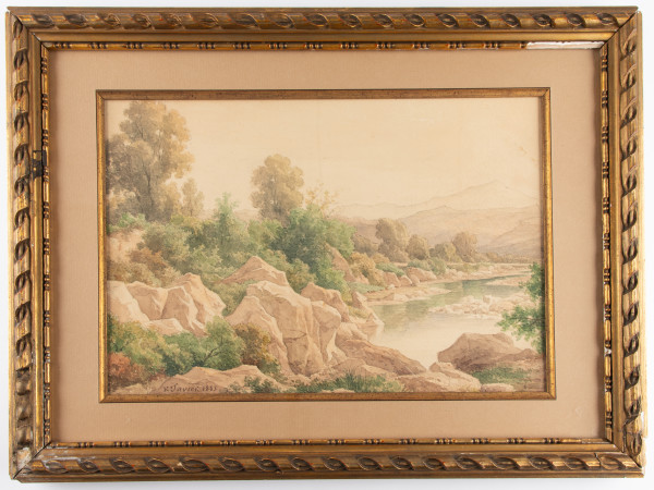 Landscape of the Herault River by Victor Favier