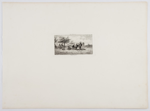 A Horse Drawn Cart by Jules-Jacques Veyrassat