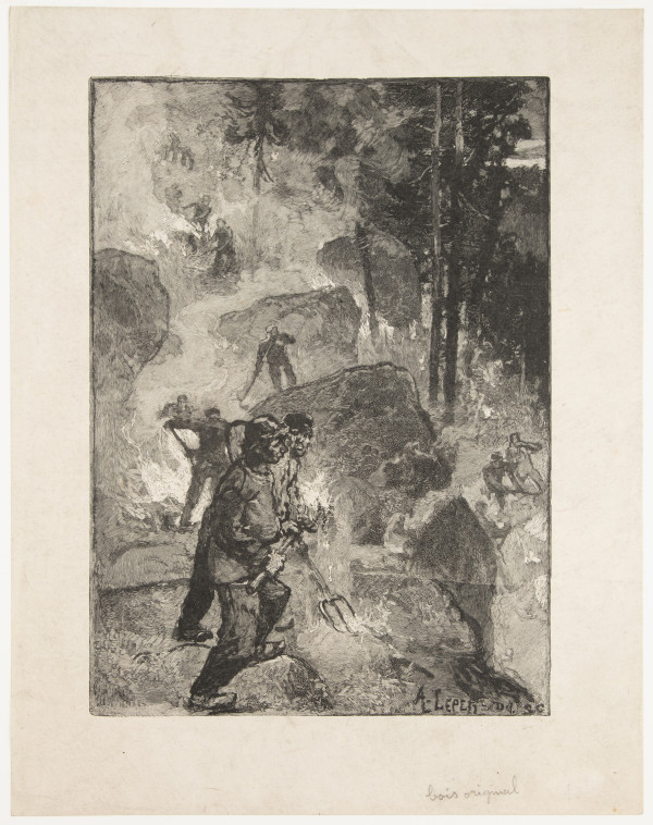 Incendie de foret (Firefighter in the Forest) by Auguste-Louis Lepere