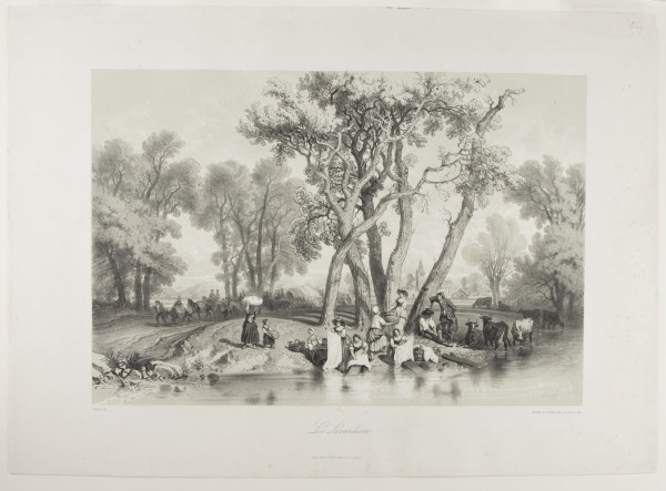 Les Lavandieres by Francois Fortune Ferogio