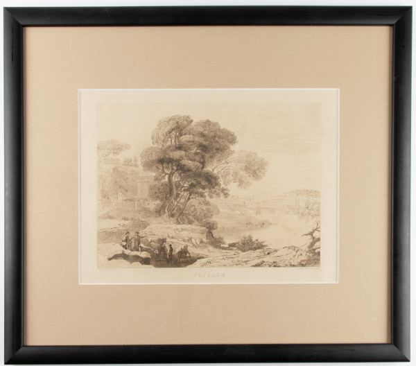 Paysage - Les bords de l'Aino by Charles-Francois Daubigny