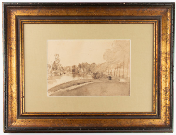 Landscapes, Boats on a Canal by Charles Edmond Kayser