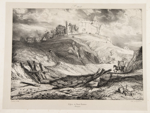 Eglise de St. Nectaire Auvergne by Eugene Isabey
