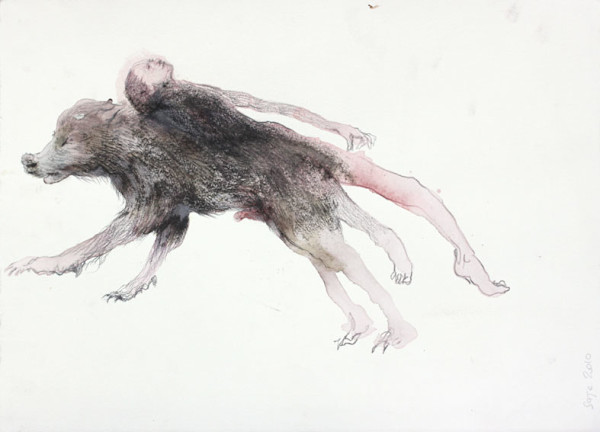 Loup y es-tu ? 8 (Femme au loup) by Sarah Jerome