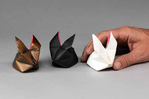 Black Rabbit, Bronze Rabbit, & White Rabbit by Kevin Box Studio