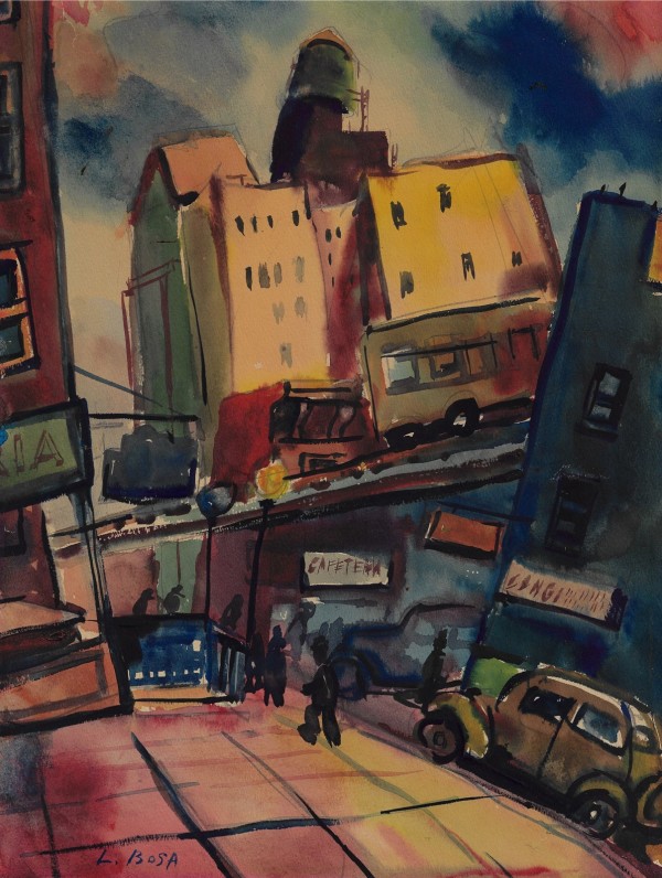 UNTITLED [ URBAN STREET SCENE. NEW YORK ] by Louis Bosa