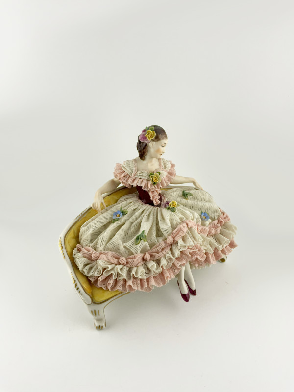 Porcelain Lady Figurine "Lady on Sofa"