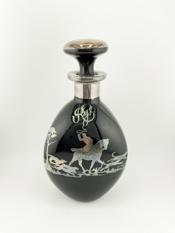 Decanter With Silver Overlay