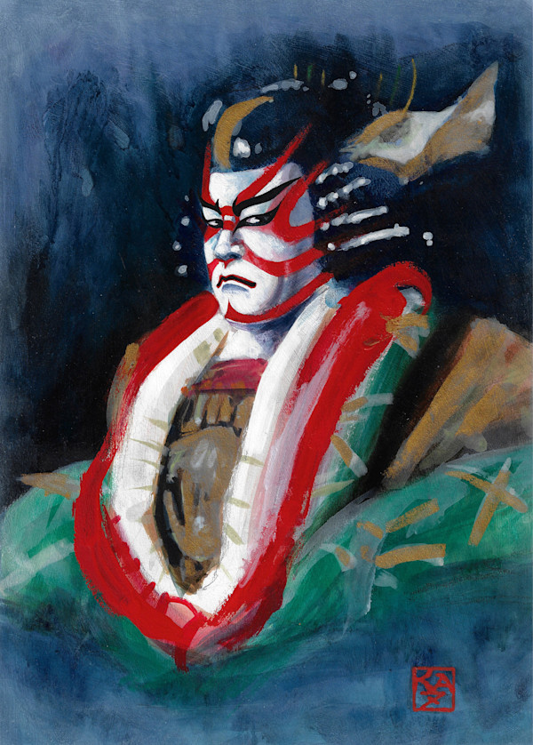 Untitled ( Portrait of a Kabuki Theatre Actor ) by Kazuo Omori