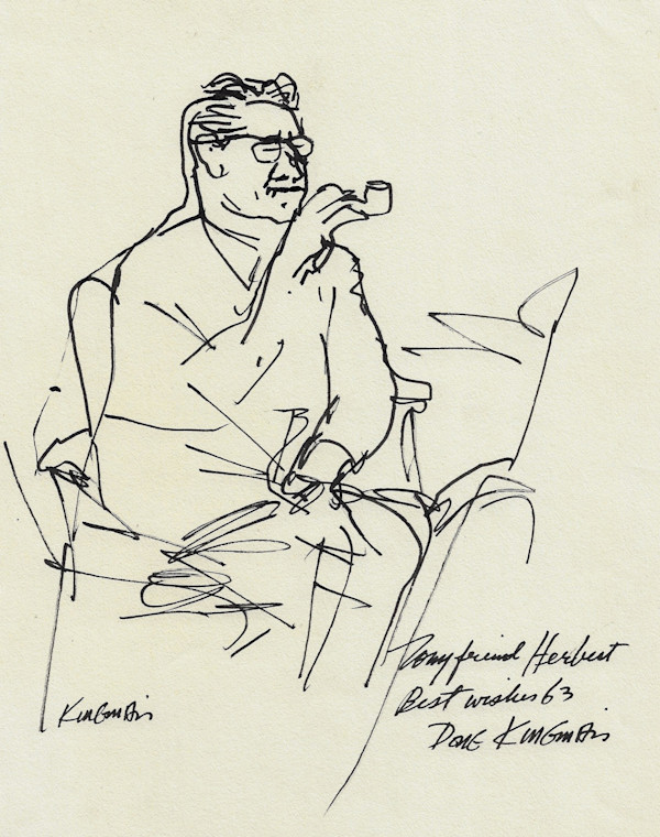 Untitled ( Seated Man with Pipe ) by Dong Kingman