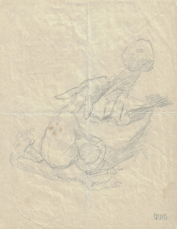 Untitled ( Study Drawing for Pendleton Woolen Mills Ad ) by Edward Burns Quigley