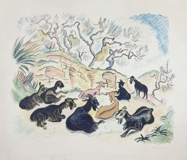 Ziegenherde ( Herd of Goats ) by Richard Seewald