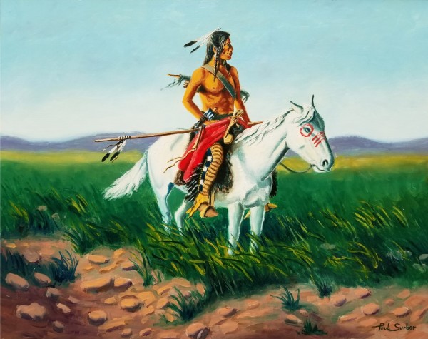 Untitled [Native American Indian on Horseback] by Paul Surber
