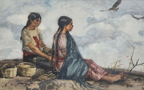 Untitled ( Two Native American Women ) by Eileen Monaghan Whitaker
