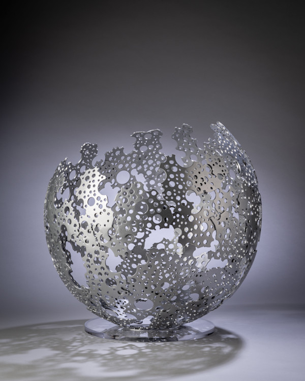 Shadow Sphere - Silver - 27" by Michael Enn Sirvet  (Sirvet Studios LLC)