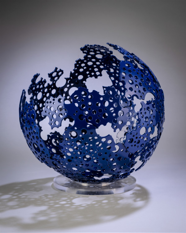 Shadow Sphere-Lapis 12.5" by Michael Enn Sirvet  (Sirvet Studios LLC)