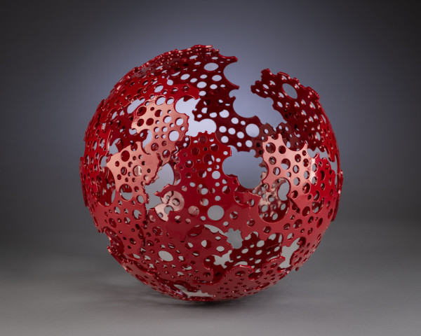 Garnet Shadow Sphere - 13" by Michael Enn Sirvet  (Sirvet Studios LLC)