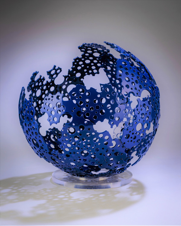 Shadow Sphere - 12.5" - Lapis by Michael Enn Sirvet  (Sirvet Studios LLC)
