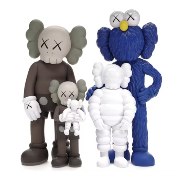 Family Vinyl Figures Brown/Blue/White by KAWS