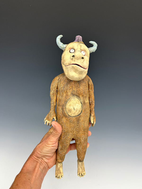 blue horned monster by Jeanine Pennell
