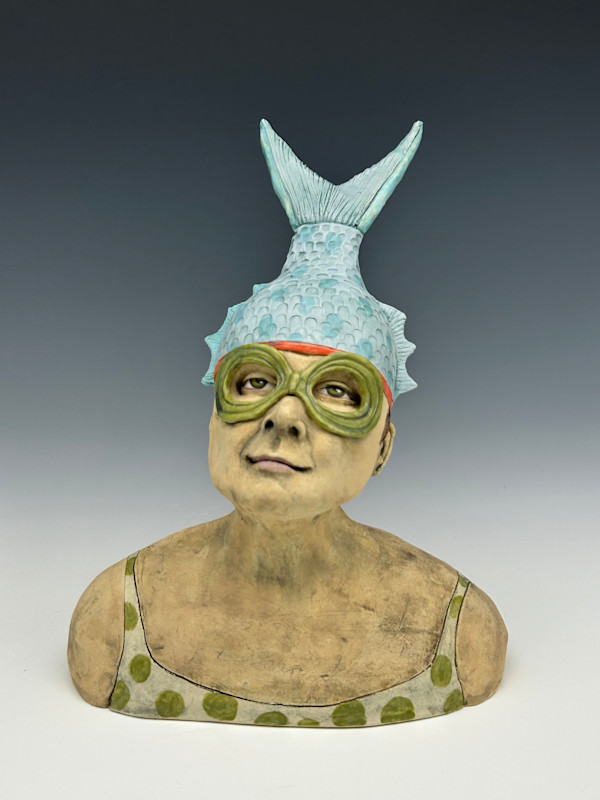Blue Fish Mermaid by Jeanine Pennell