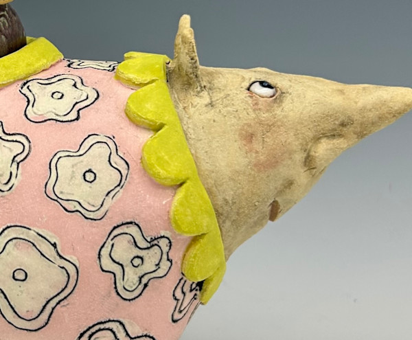 Having big Dreams (pink and white flowered walk-about) by Jeanine Pennell