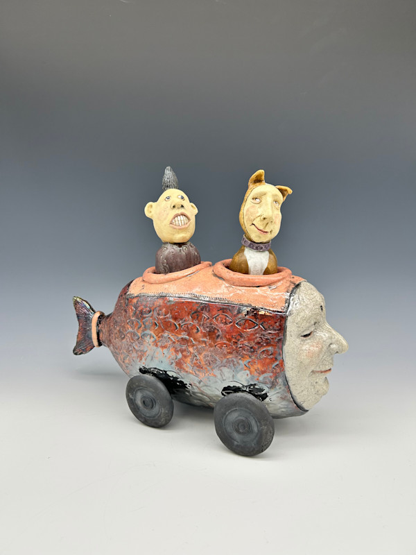Raku Fish Car by Jeanine Pennell, Image 1.