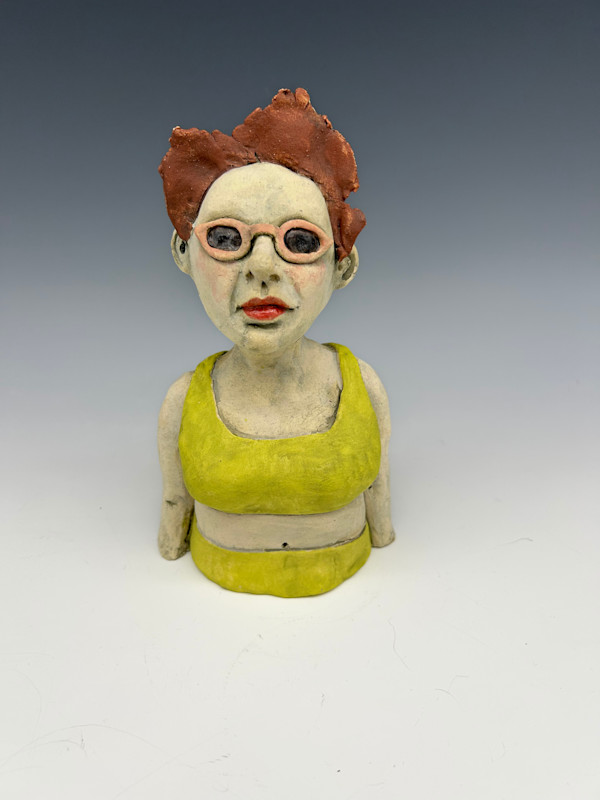 red hair - pink sunglasses by Jeanine Pennell