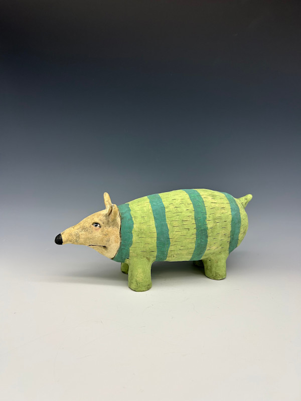 Green and Teal French Fry by Jeanine Pennell, Image 4.