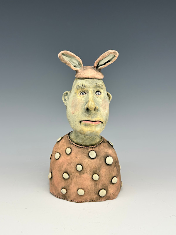 Pink spotted bunny by Jeanine Pennell